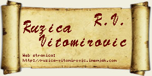 Ružica Vitomirović vizit kartica